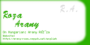 roza arany business card
